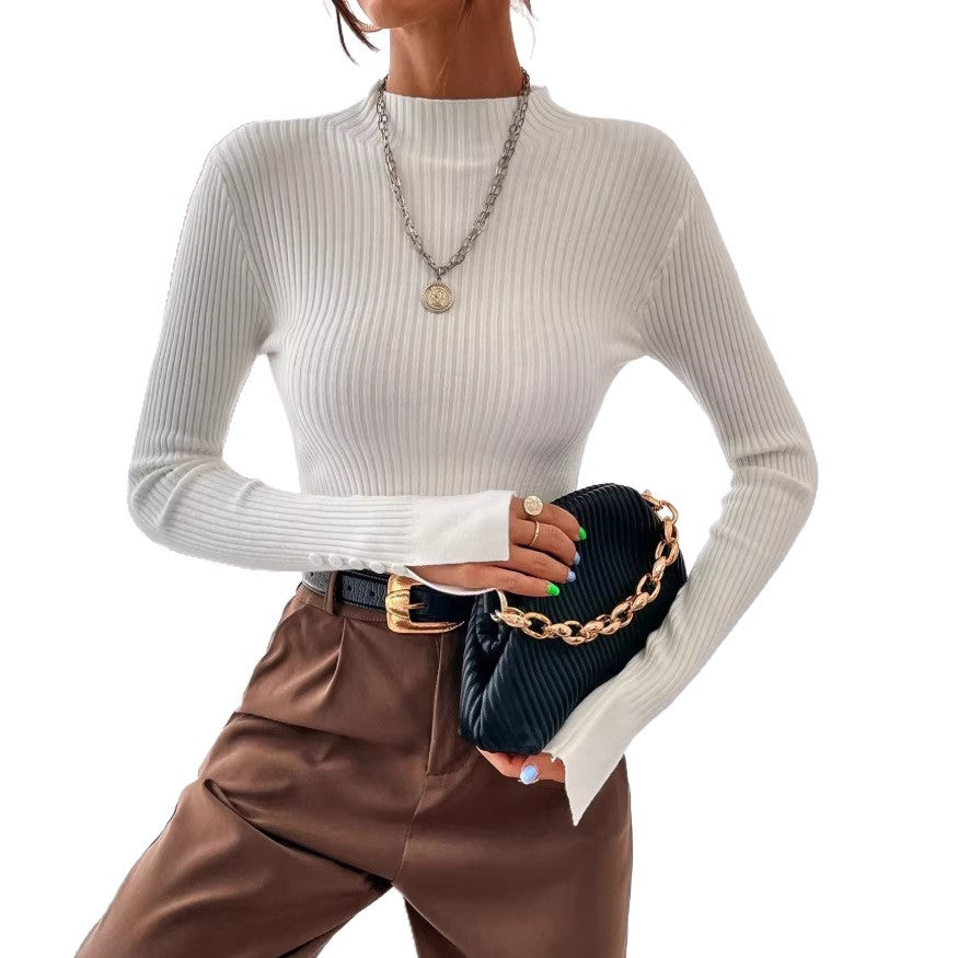 Cozy Knitted Bottoming Shirt Sweater for Women