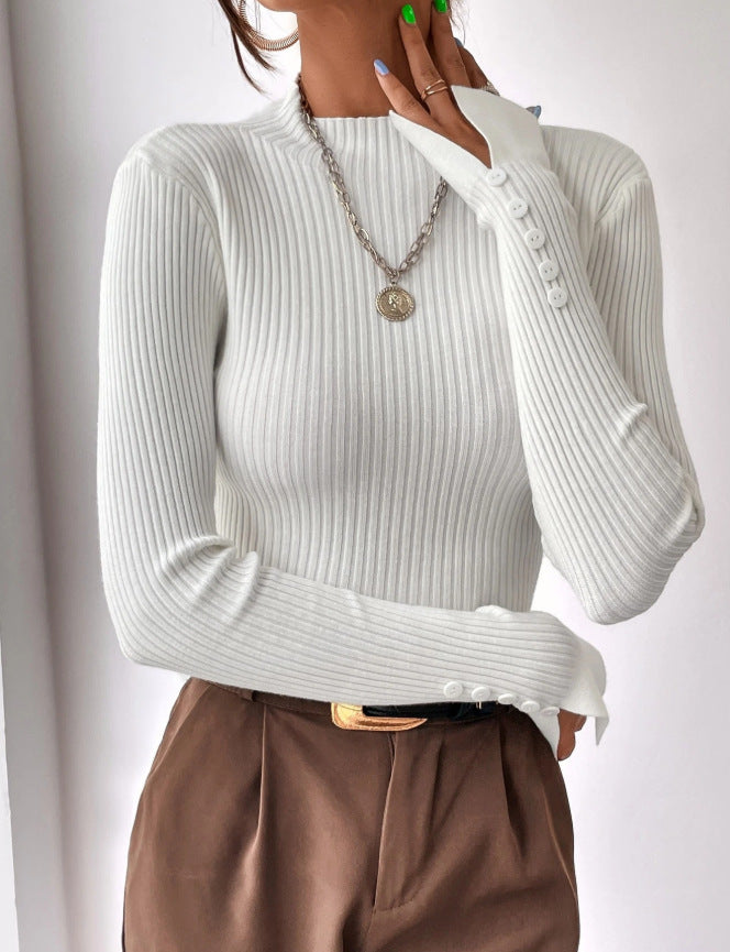 Cozy Knitted Bottoming Shirt Sweater for Women