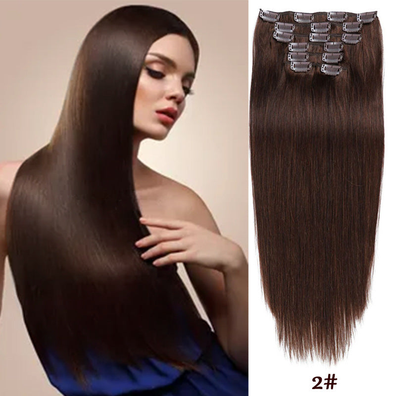 Clip-in Human Hair Extensions Two Piece Set - 14 Inches, 70g