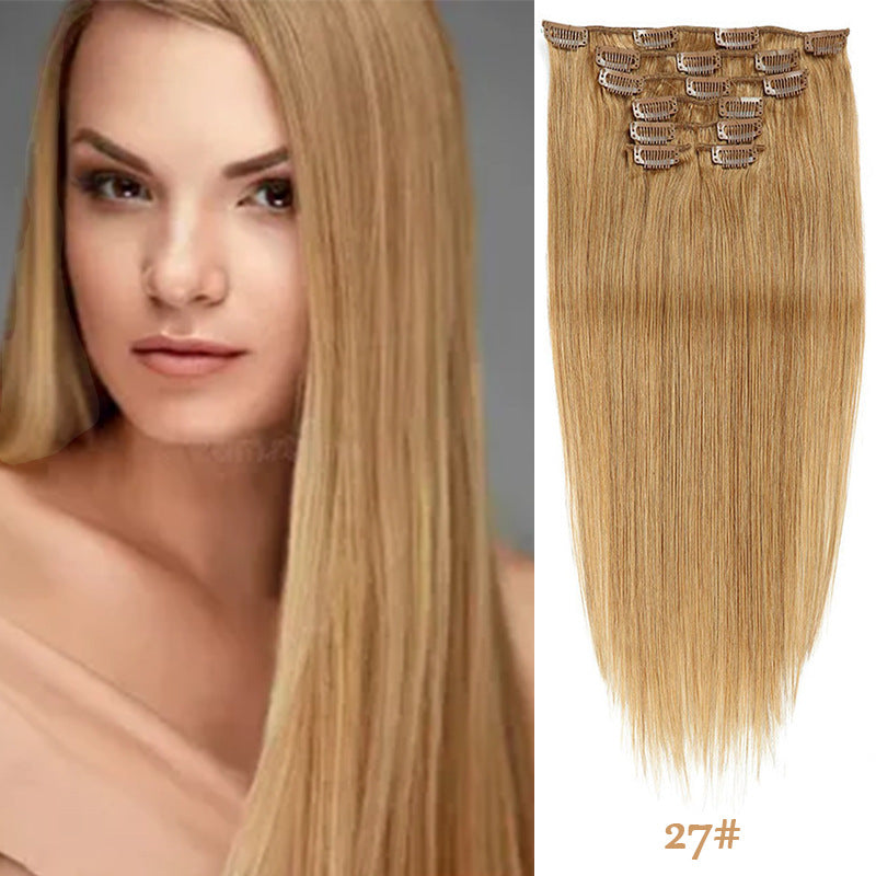Clip-in Human Hair Extensions Two Piece Set - 14 Inches, 70g