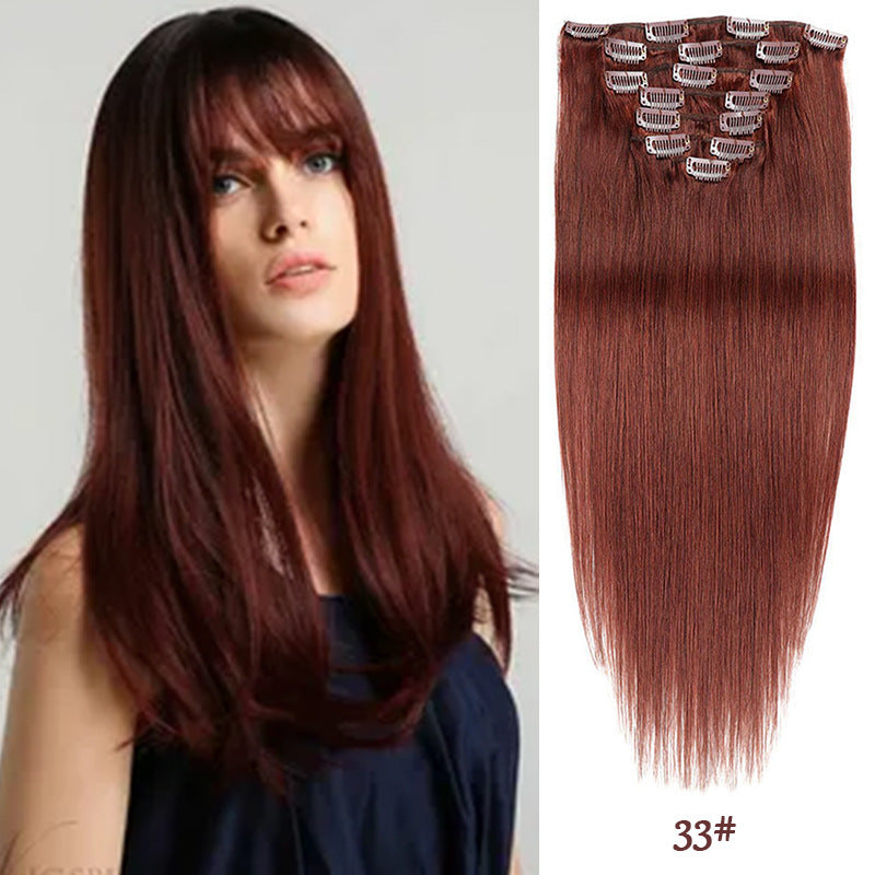 Clip-in Human Hair Extensions Two Piece Set - 14 Inches, 70g
