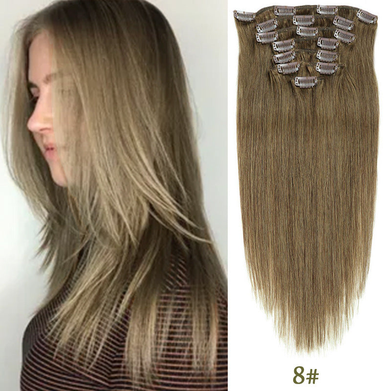 Clip-in Human Hair Extensions Two Piece Set - 14 Inches, 70g