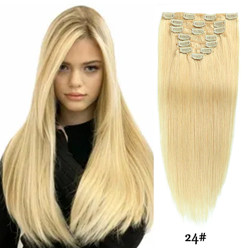 Clip-in Human Hair Extensions Two Piece Set - 14 Inches, 70g