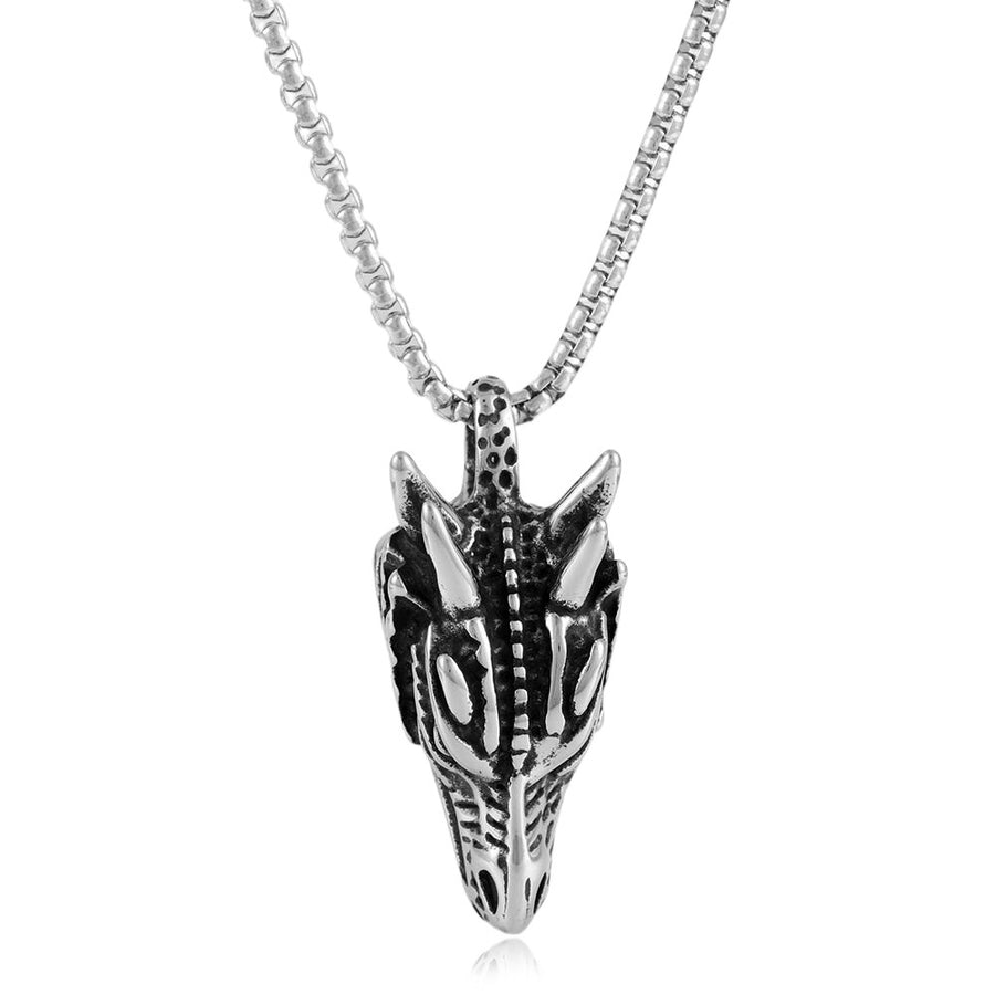 Stainless Steel Animal Dragon Pendant Necklace for Unique Style