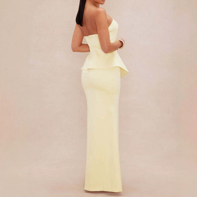 Chic Ruffled-edge Two Piece Set for Elegant Occasions