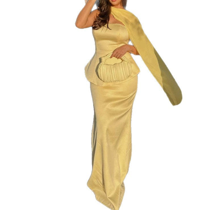 Chic Ruffled-edge Two Piece Set for Elegant Occasions