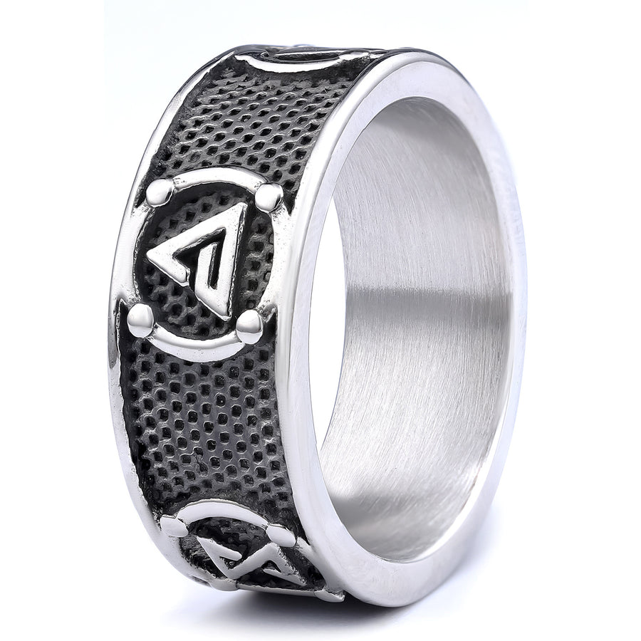 Retro-textured Personalized Stainless Steel Ring for You