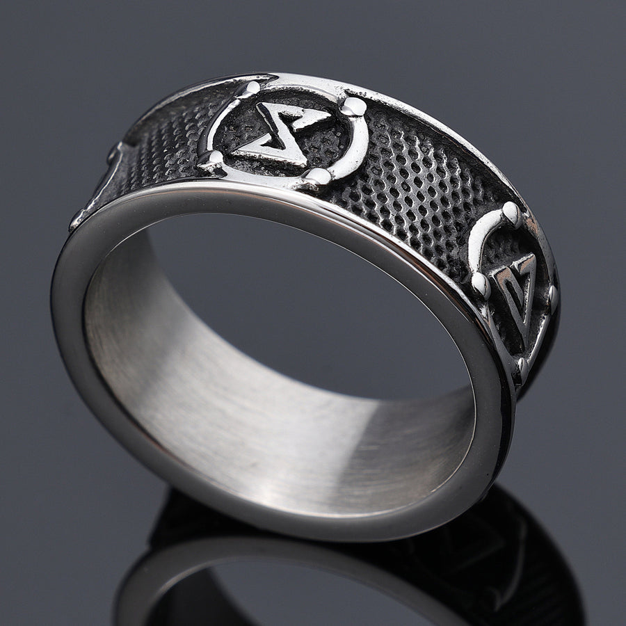 Retro-textured Personalized Stainless Steel Ring for You
