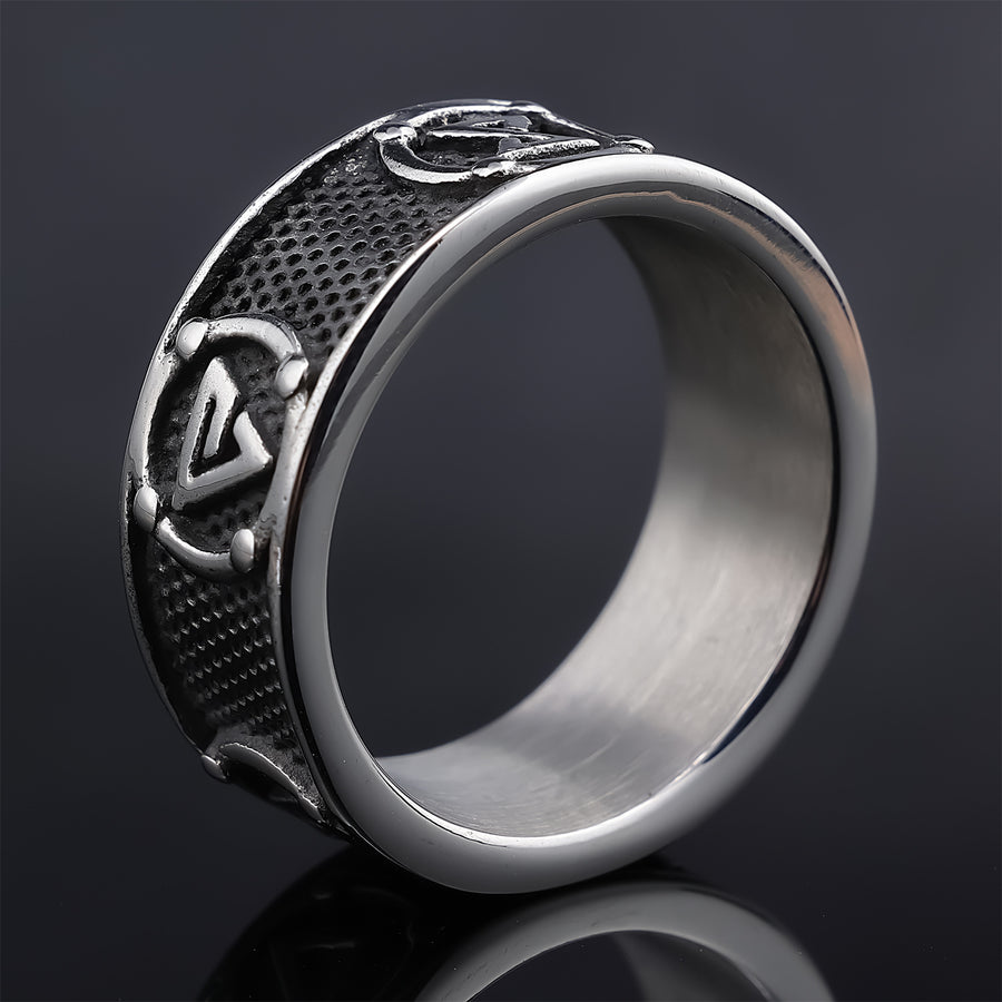 Retro-textured Personalized Stainless Steel Ring for You