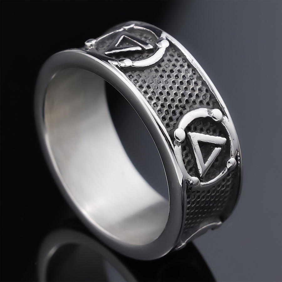 Retro-textured Personalized Stainless Steel Ring for You