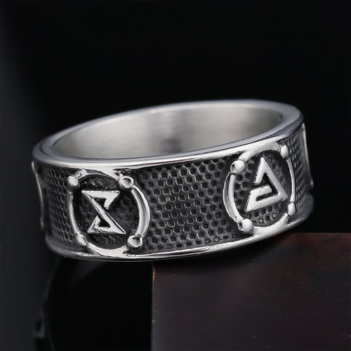 Retro-textured Personalized Stainless Steel Ring for You