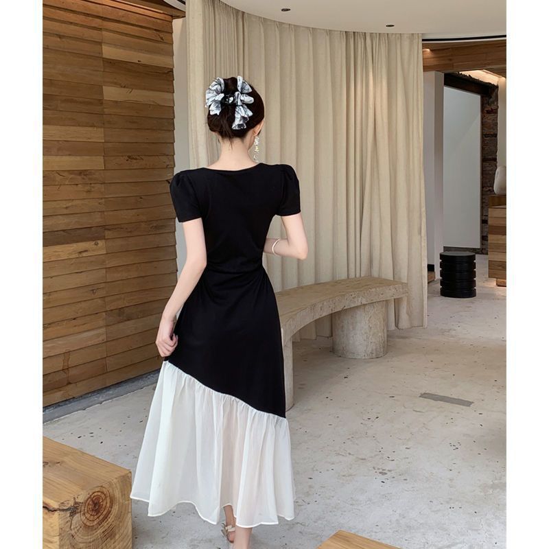 Figure-Flattering Patchwork Maxi Dress for Curvy Women