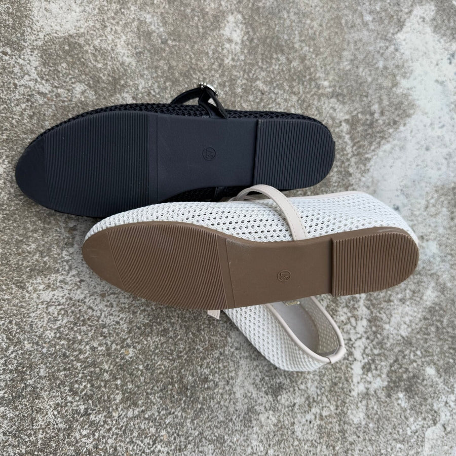 Womens Mesh Cutout Mary Jane Shoes - Stylish and Comfortable