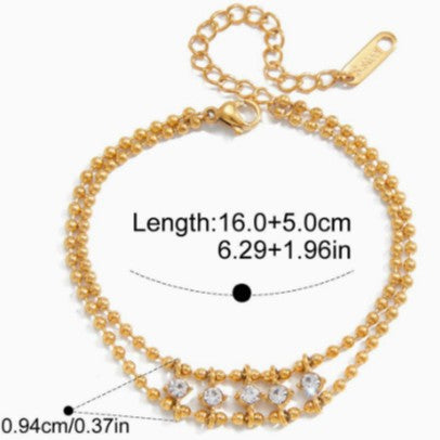 Lucky Pig-Nose Clasp Golden Titanium Steel Bracelet for Women