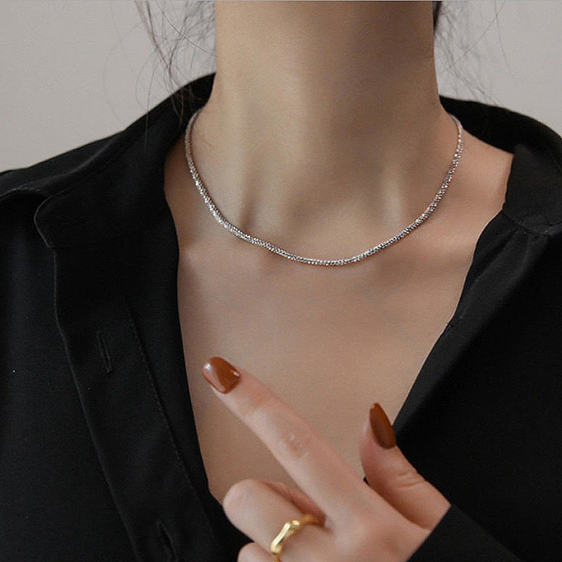 Starry Sky Sparkling Titanium Steel Necklace for Women