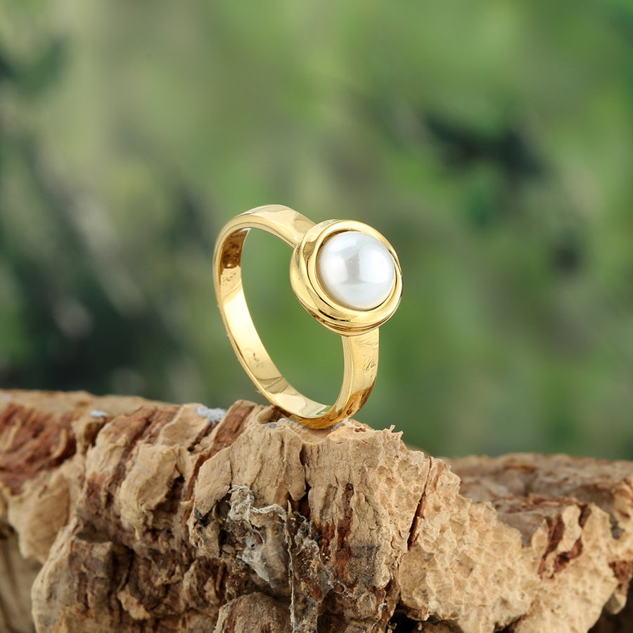 Elegant Titanium Steel Cats-eye Stone Women's Ring