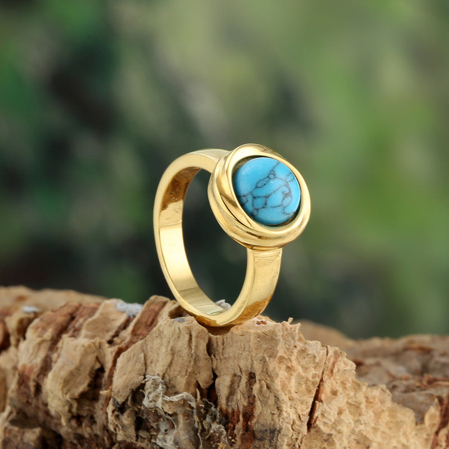 Elegant Titanium Steel Cats-eye Stone Women's Ring
