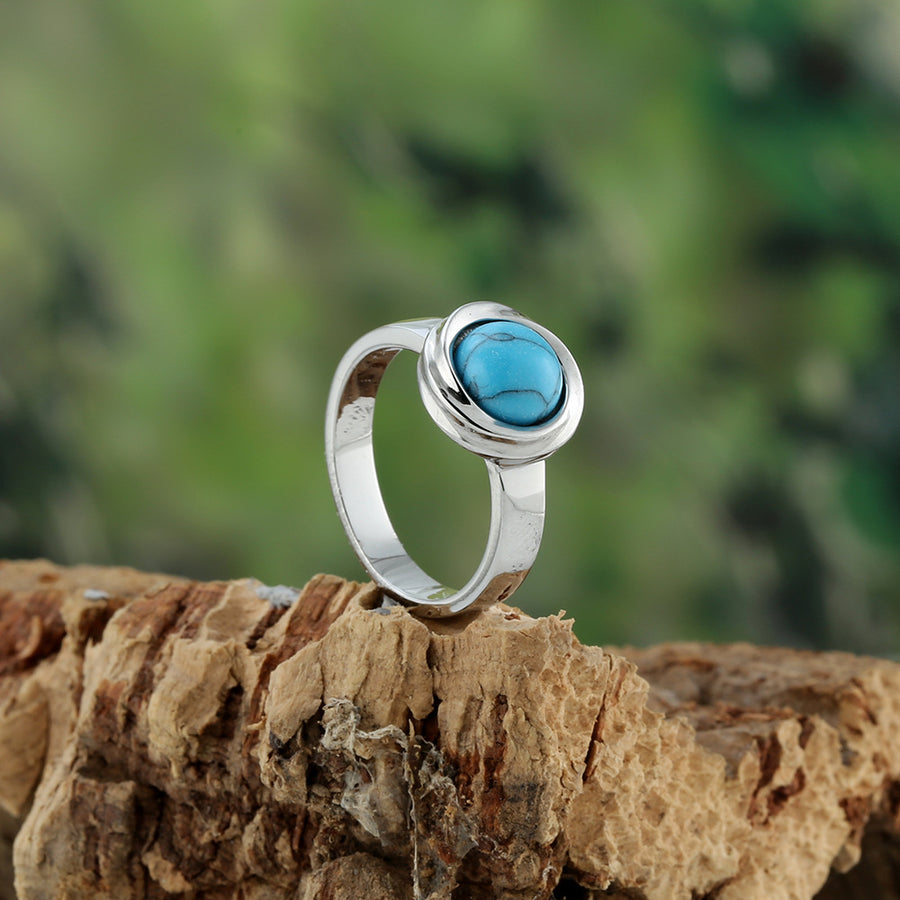 Elegant Titanium Steel Cats-eye Stone Women's Ring