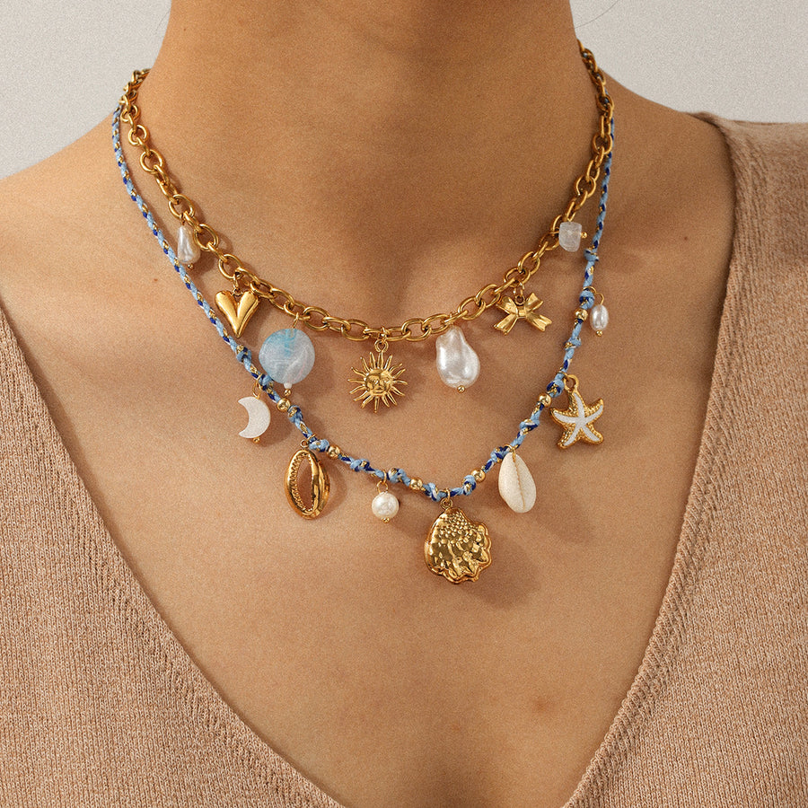 Ocean Series Stainless Steel Necklace - Stylish & Durable