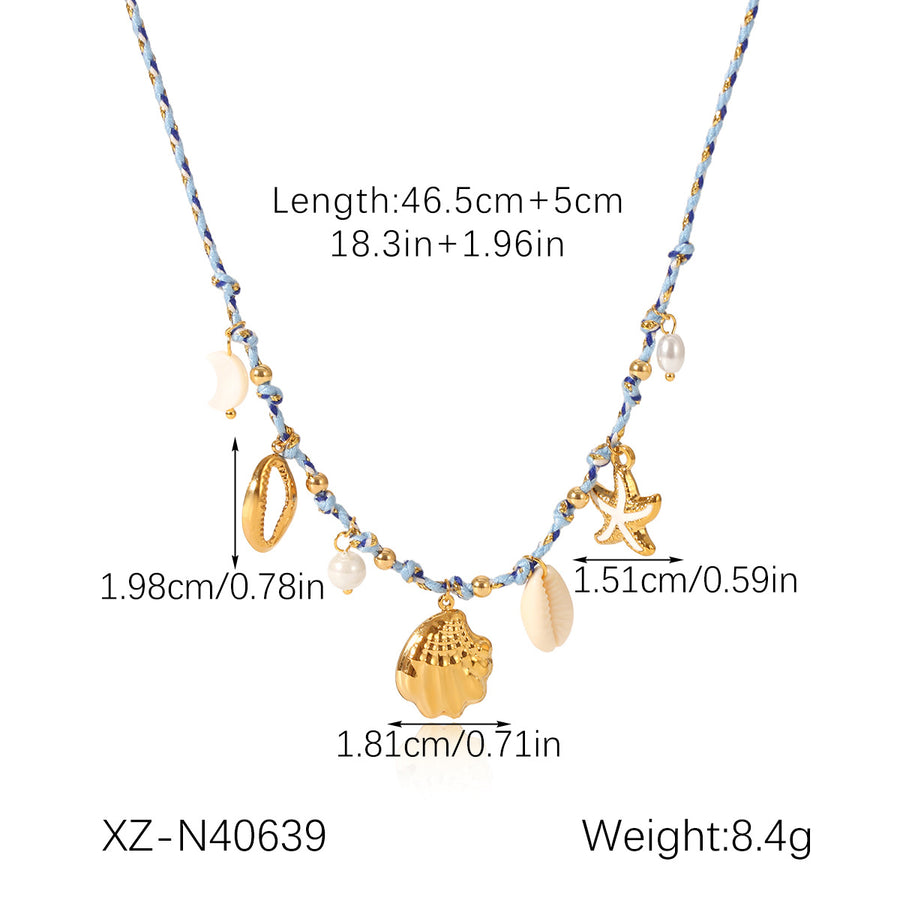 Ocean Series Stainless Steel Necklace - Stylish & Durable