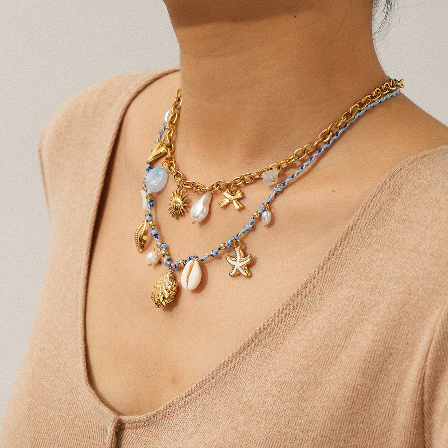 Ocean Series Stainless Steel Necklace - Stylish & Durable