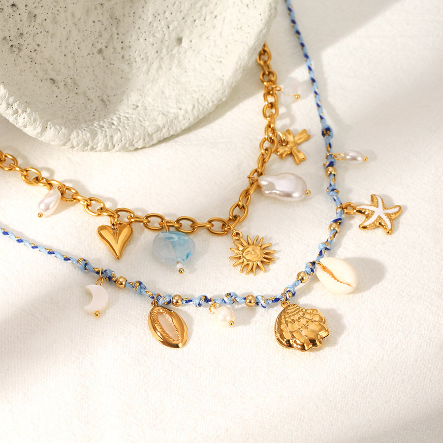 Ocean Series Stainless Steel Necklace - Stylish & Durable