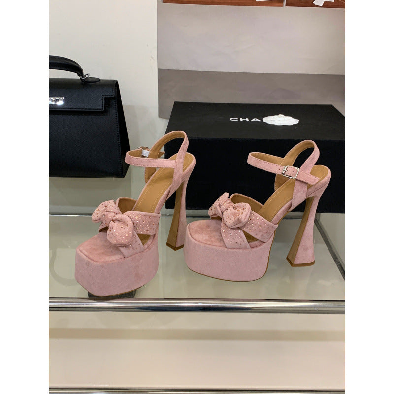 Stylish Square-toe Chunky-heeled Womens Heels for Comfort