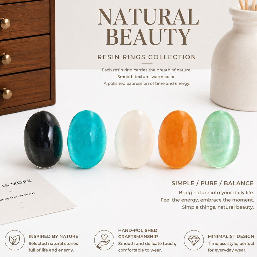 Zhang Oval Transparent Resin Ring for Unique Style