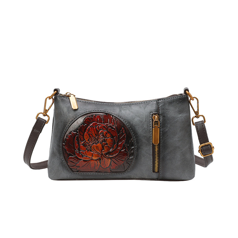 Soft-leather Vintage Ethnic-style Crossbody Bag for Women