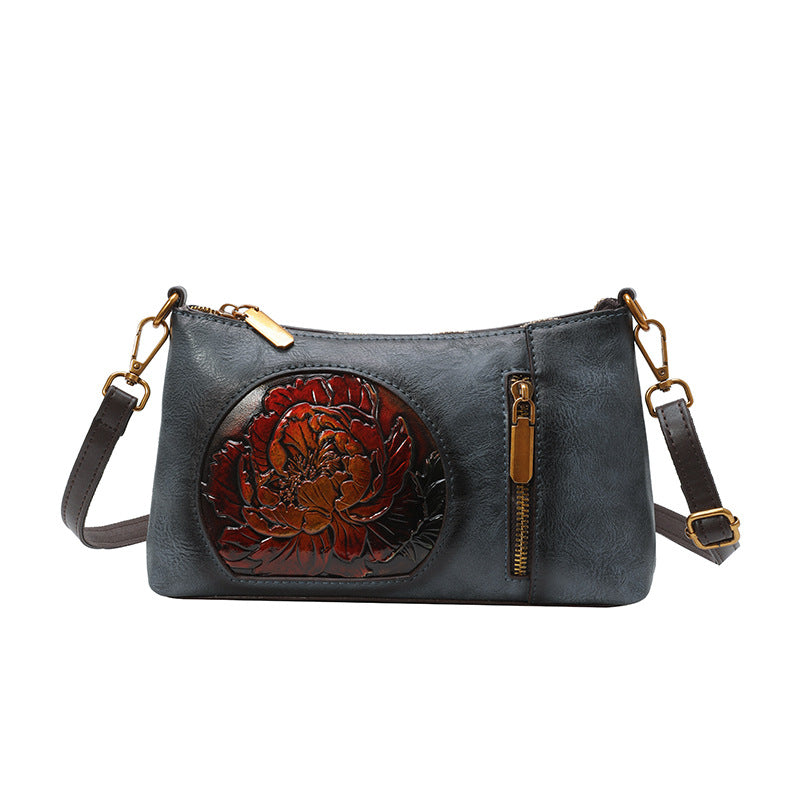 Soft-leather Vintage Ethnic-style Crossbody Bag for Women