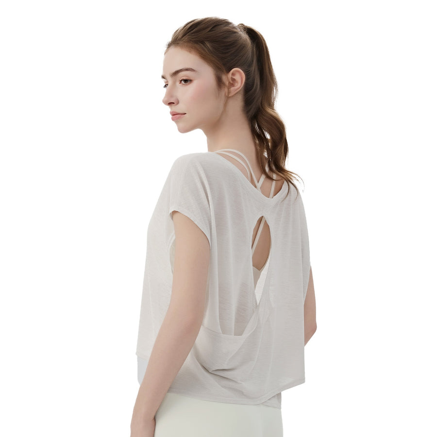 Womens Loose Yoga Cover-Up Off-Shoulder Two-Way Wear