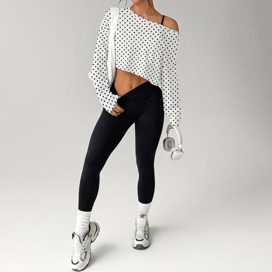 Fashionable Three-piece Yoga Set with Seamless Bra & Pants