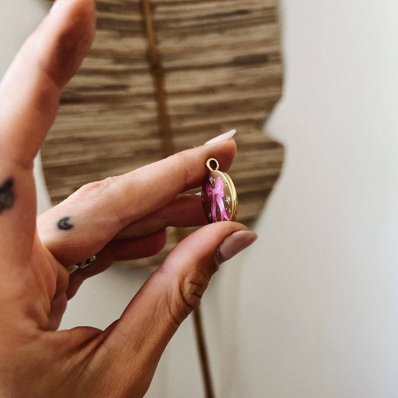 Flower and Bird Pendant Necklace Ring for Nature Lovers
