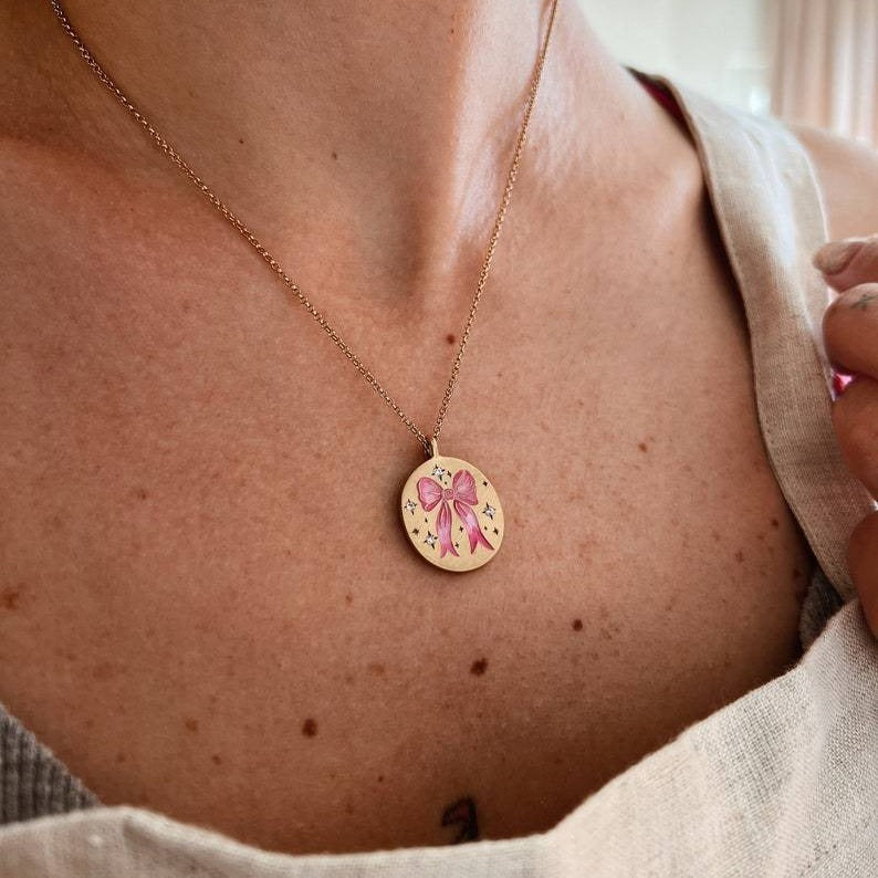 Flower and Bird Pendant Necklace Ring for Nature Lovers