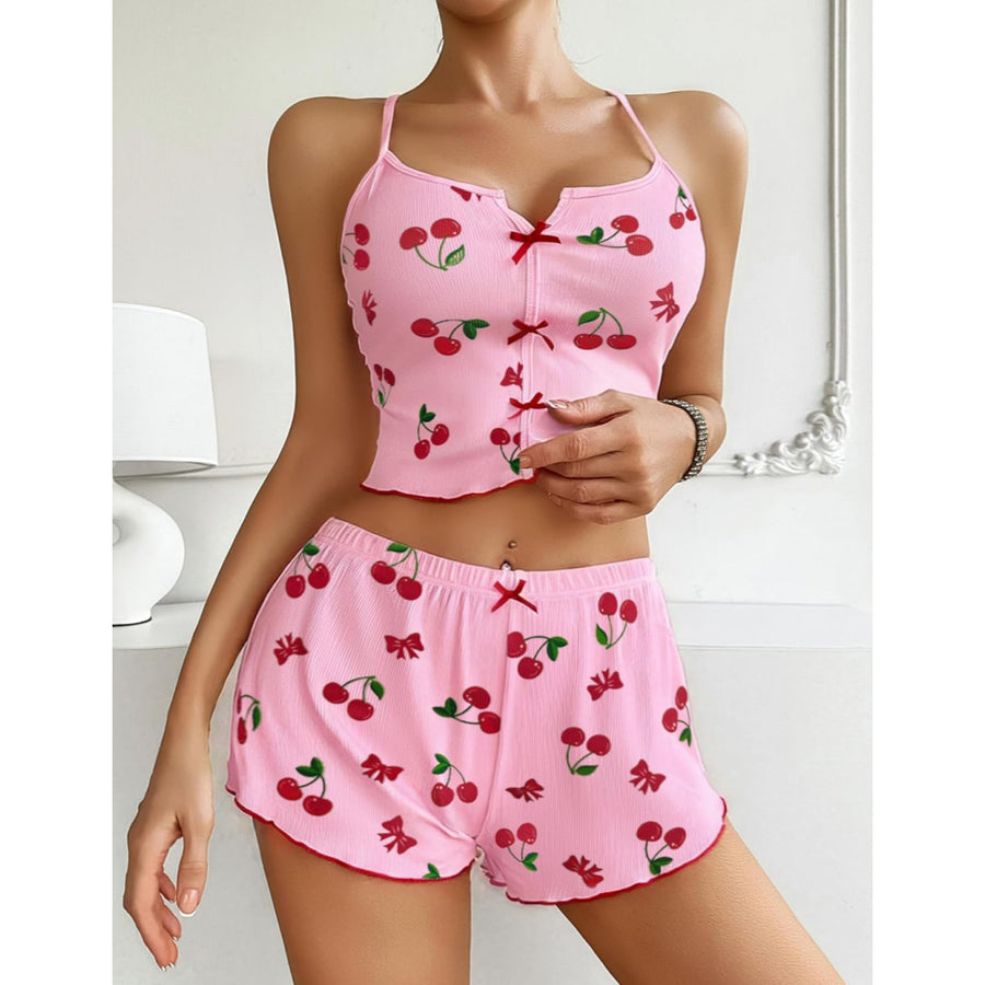 AutumnWinter Multi-Color Printed Bowknot Shorts Set