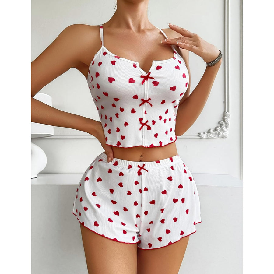 AutumnWinter Multi-Color Printed Bowknot Shorts Set