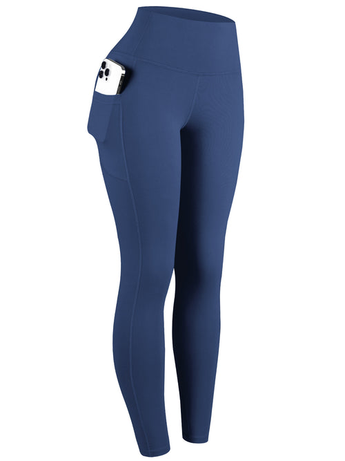 Solid-Color Side-Pocket Running and Yoga Pants for Comfort