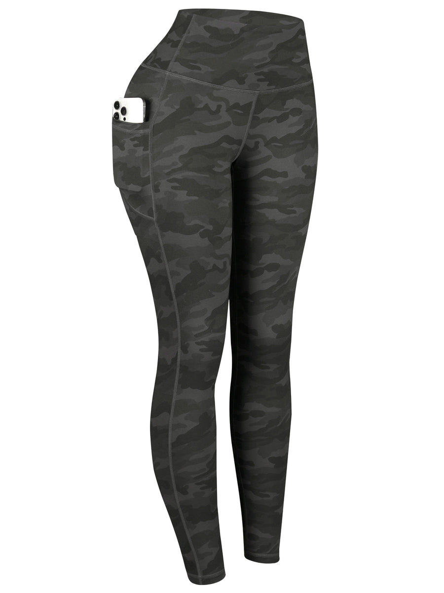 Solid-Color Side-Pocket Running and Yoga Pants for Comfort