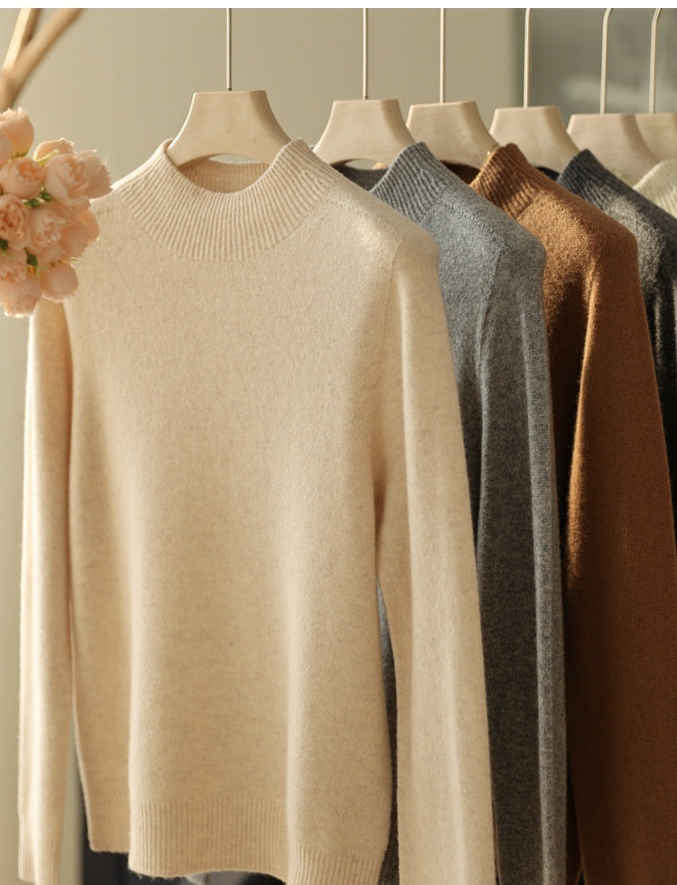 Wear Everywhere Versatile Seamless Wool Knit Sweater