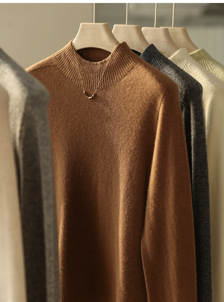 Wear Everywhere Versatile Seamless Wool Knit Sweater