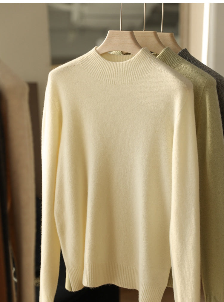 Wear Everywhere Versatile Seamless Wool Knit Sweater
