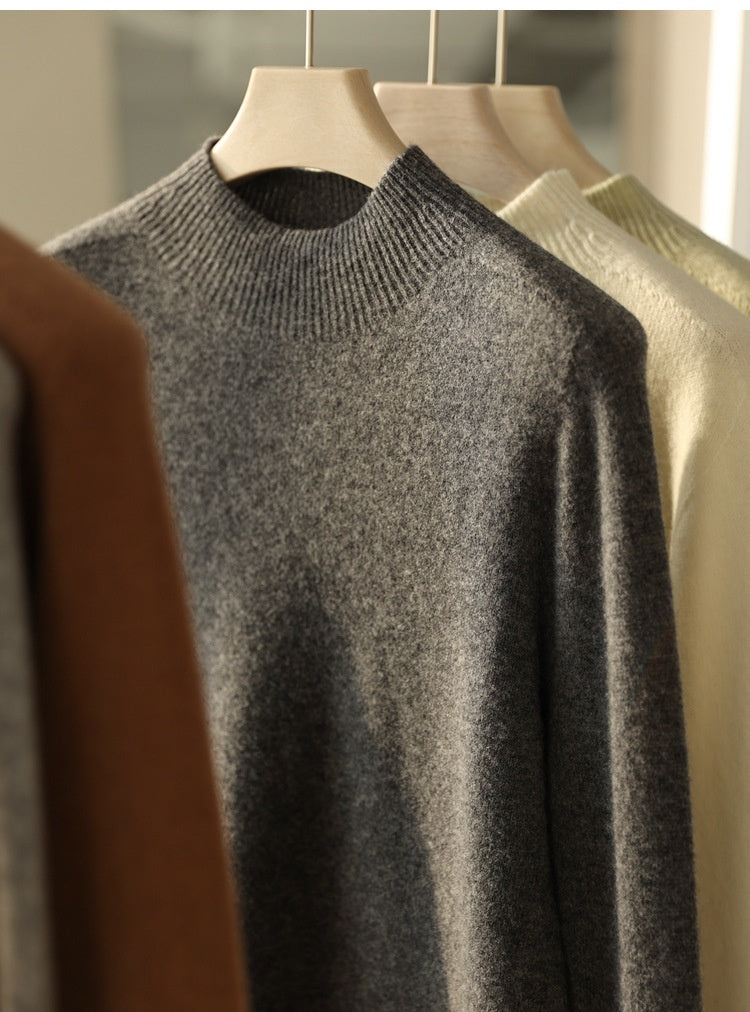 Wear Everywhere Versatile Seamless Wool Knit Sweater