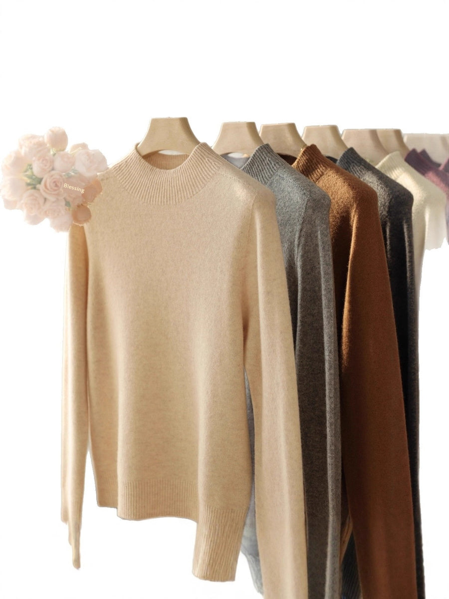Wear Everywhere Versatile Seamless Wool Knit Sweater