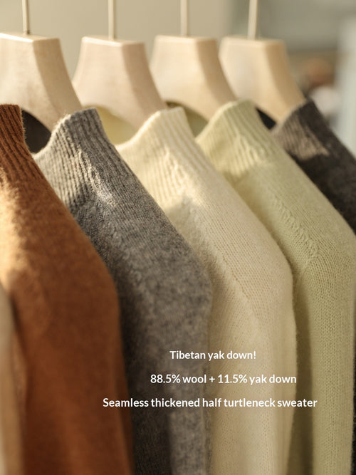 Wear Everywhere Versatile Seamless Wool Knit Sweater