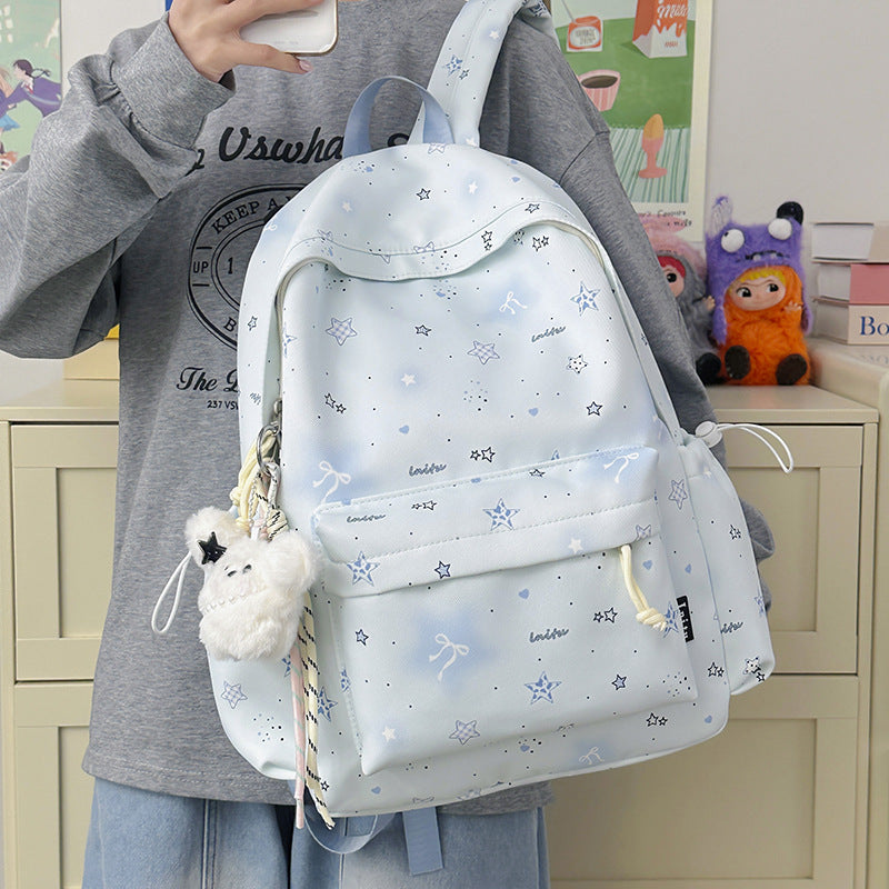 Simple Small Lightweight Shoulder Bag Casual Travel Backpack