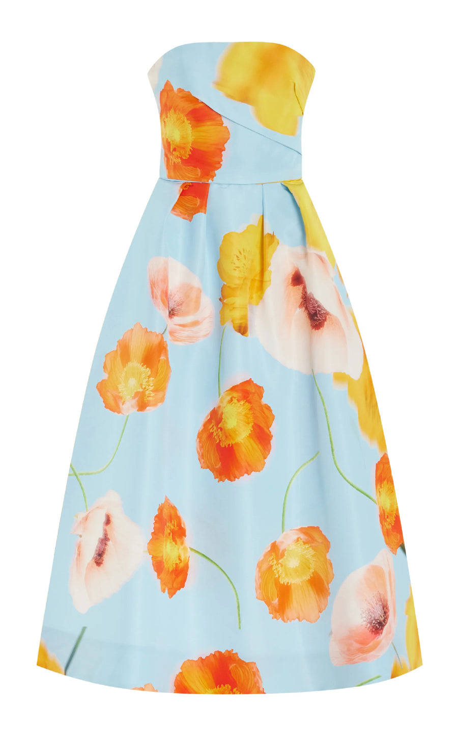 Womens Sleeveless Floral Print Evening Dress - Elegant Style