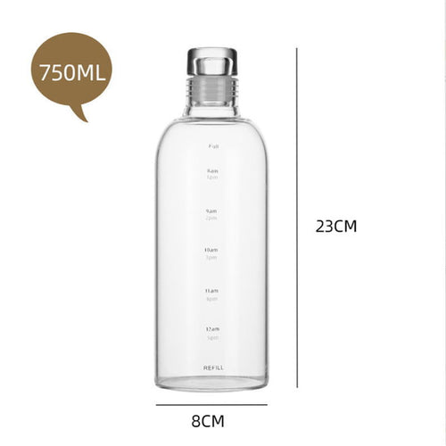 Time-scale Glass Large-capacity Cup Portable Water Bottle