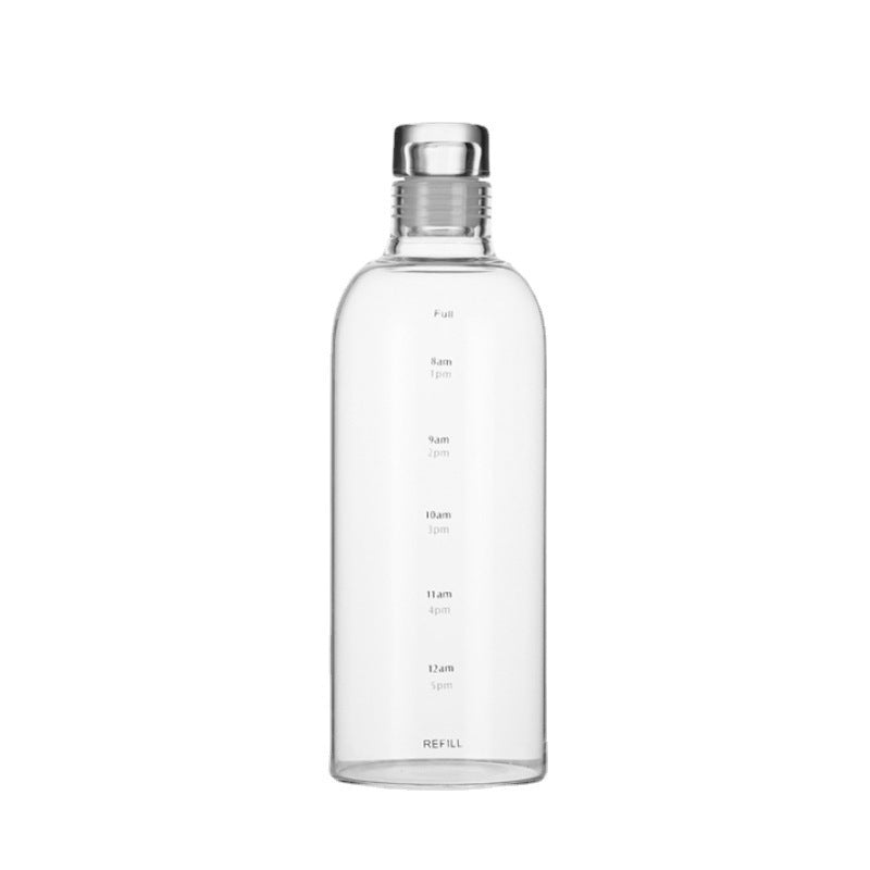 Time-scale Glass Large-capacity Cup Portable Water Bottle