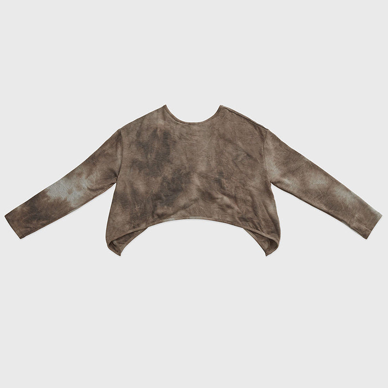 Tie-Dye Yoga Cover-Up Long-Sleeve T-Shirt for Women