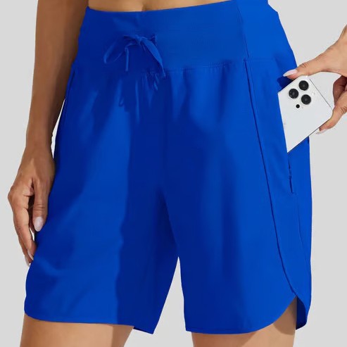 Casual Zipper Yoga Sports Shorts for Women